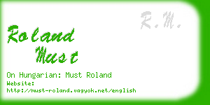 roland must business card